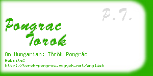 pongrac torok business card
